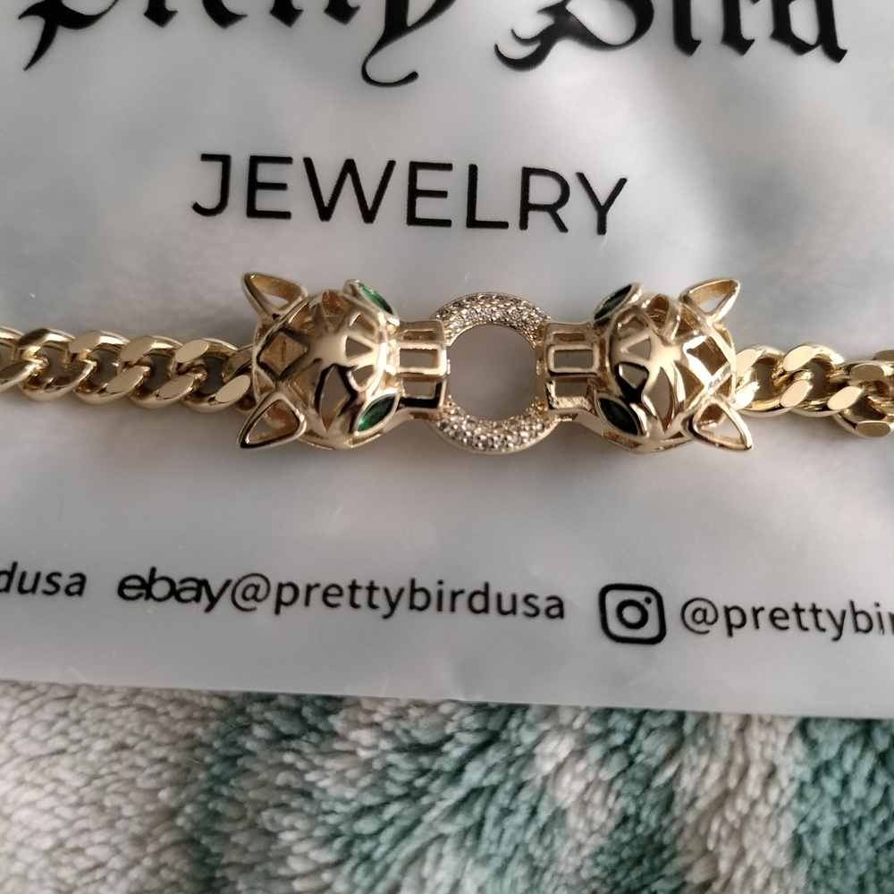 Panter Yellow Gold Plated Bracelet